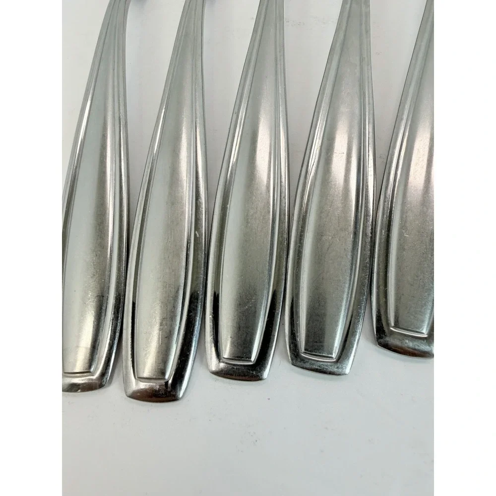 Oneida Satin Bristol Everdale Stainless Dinner Forks Lot Of 6